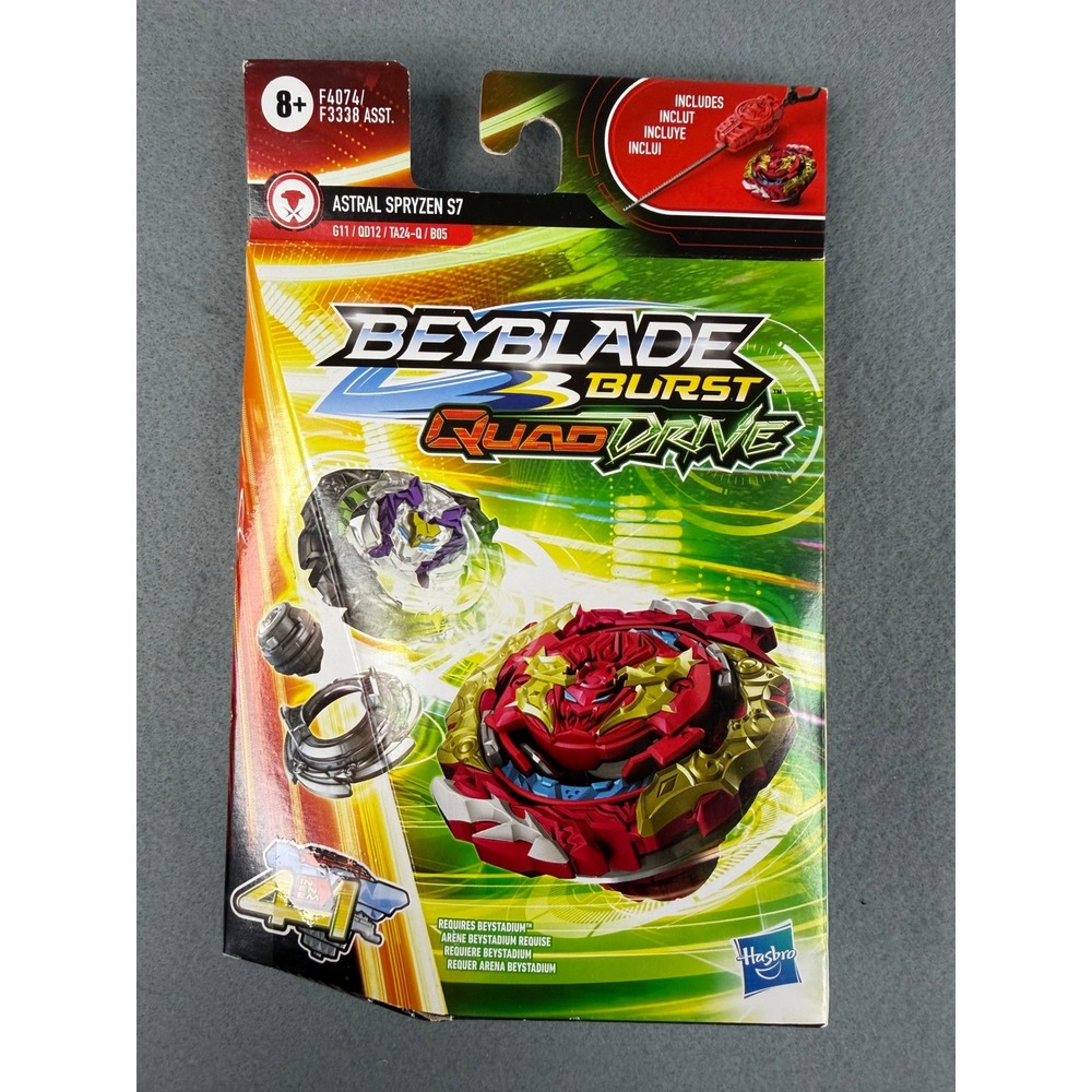 Hasbro Beyblade Burst QuadDrive Astral Spryzen S7 Red 4-in-1 Spinning Top Set